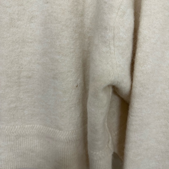AllSaints Cream Italian Yarn Cropped Cardigan L Retail $229 - Picture 5 of 6